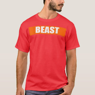 Beast Gym Motivation Orange Colour Training Fitnes T-Shirt