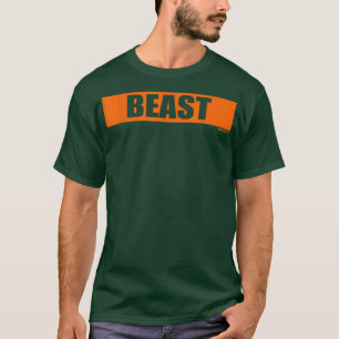 Beast Gym Motivation Orange Colour Training Fitnes T-Shirt