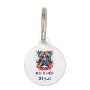 Beast in Bloom - Cane Corso with a Feminine Touch Pet Tag