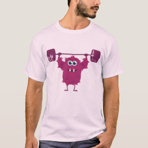 Beast Mode - Cute Monster Lifting Weights T-Shirt