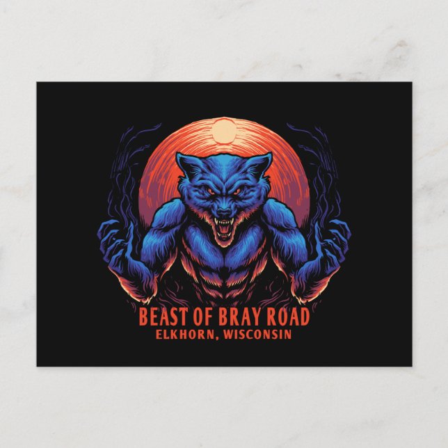 Beast of Bray Road Cryptid Creature Postcard (Front)