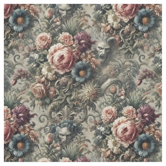 Beast of the Interstice – Gothic Classic Tile Fabric (Close Up)
