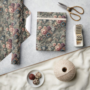 Beast of the Interstice – Gothic Floral Design Wrapping Paper
