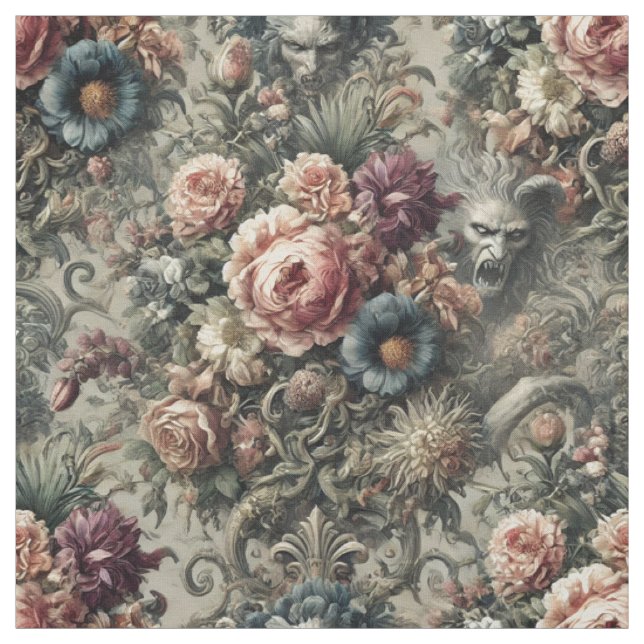 Beast of the Interstice – Gothic Statement Tile Fabric (Swatch)