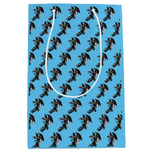 Beast of The Night Dragon Sky Blue Medium Gift Bag