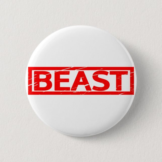Beast Stamp 2 Inch Round Button (Front)