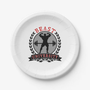 Beast University Bodybuilding Paper Plates