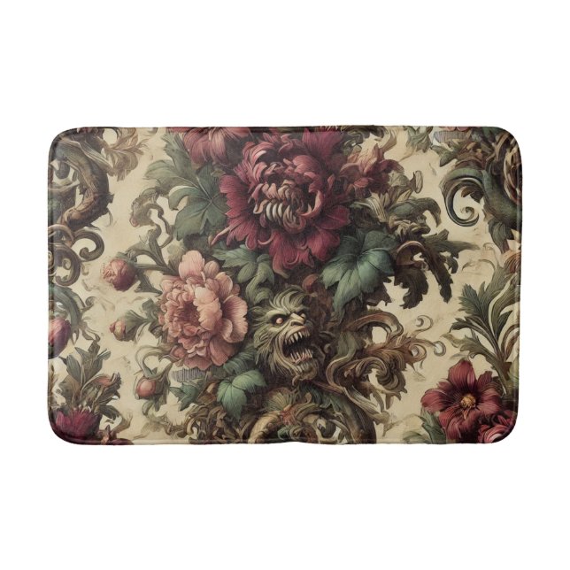 Beastly Bouquet – Gothic Victorian Bath Mat (Front)