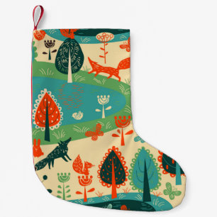 Beasts Background: Abstract Vintage Concept Small Christmas Stocking