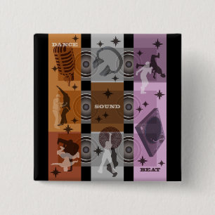 BEAT 2 INCH SQUARE BUTTON