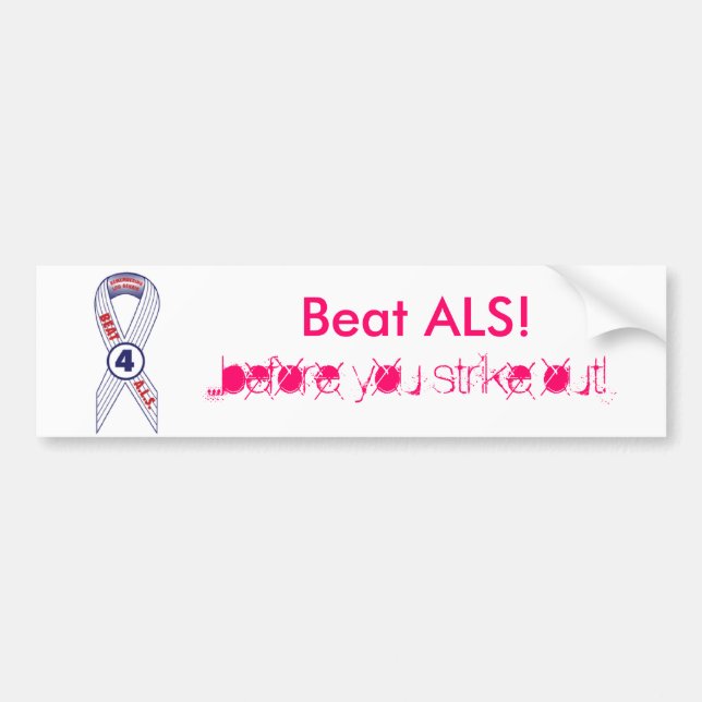 Beat ALS Bumper Sticker (Front)