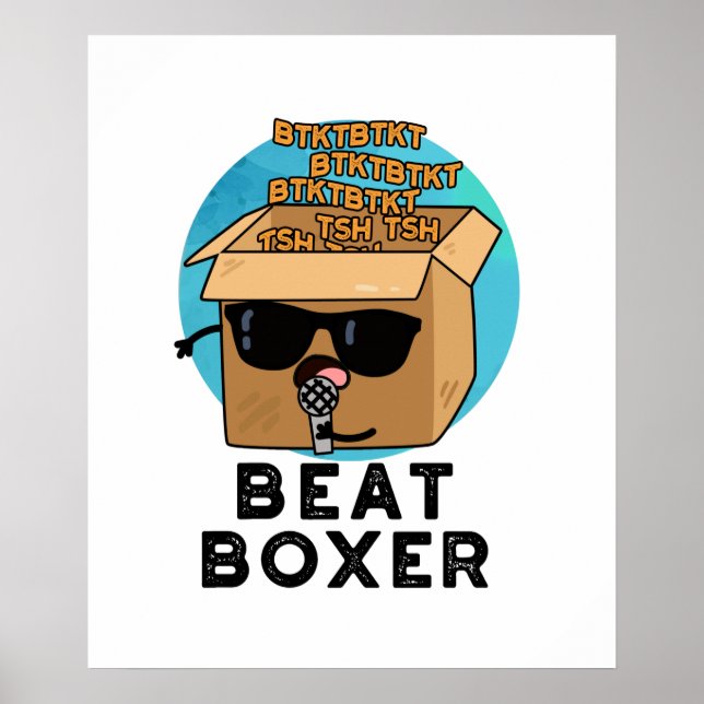 Beat Boxer Funny Beatboxer Box Pun  Poster (Front)