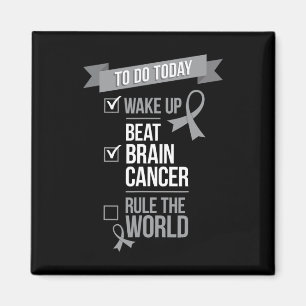 Beat Brain Cancer Rule the World Fighter Survivor  Magnet