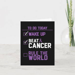 Beat Cancer Rule the World Card