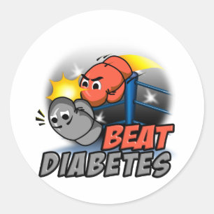 Beat Diabetes Classic Round Sticker