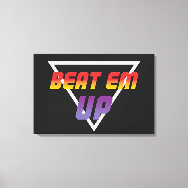 Beat Em Up Retro Gaming Canvas Print (Front)