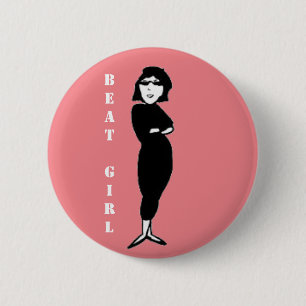 Beat Girl pink 2 Inch Round Button