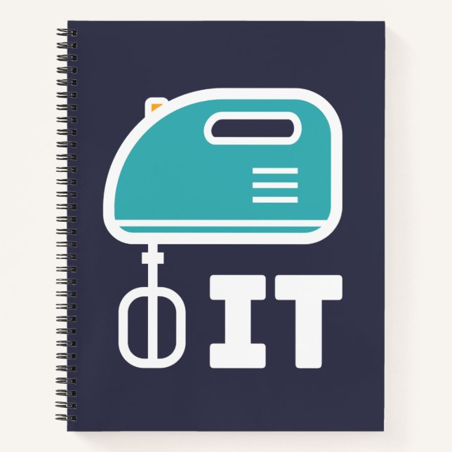 BEAT it Funny Cooking Music Trendy Notebook (Front)