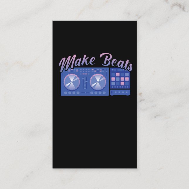 Beat Maker DJ Music Producer Disco Audio Producing Business Card (Front)