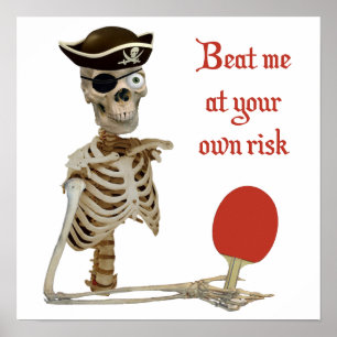 Beat Me Pirate Ping Pong Poster