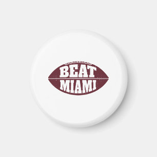 Beat Miami Vintage Aggie Football Gameday Saturday Magnet