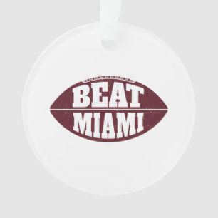 Beat Miami Vintage Aggie Football Gameday Saturday Ornament