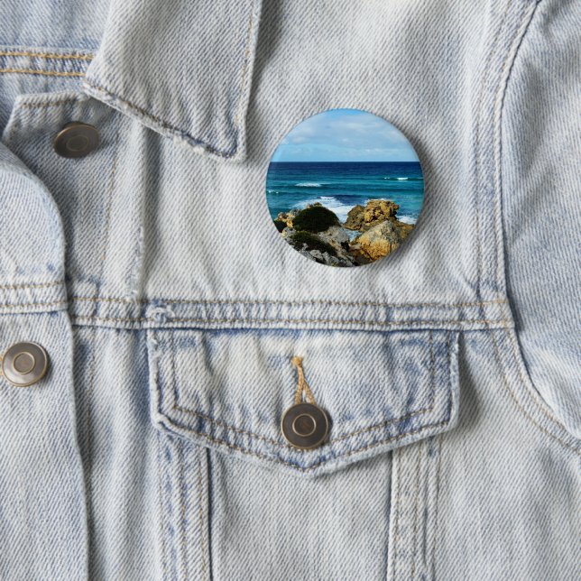 Beat Of The Ocean,   2 Inch Round Button (In Situ)