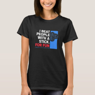 Beat People With Cue Stick Billiard Player Snooker T-Shirt