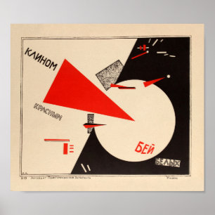 Beat the Whites with the Red Wedge - Propaganda Poster