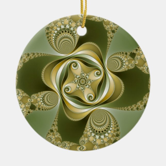 Beat This - Fractal Ceramic Ornament (Front)