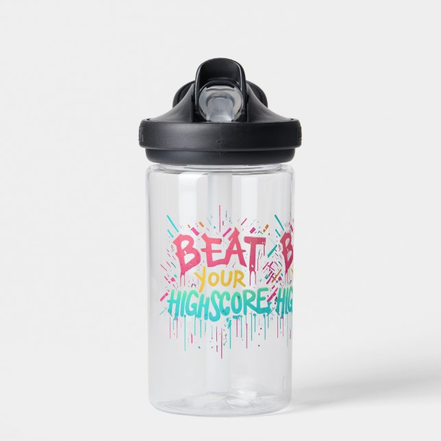 Beat Your Highscore Water Bottle (Front)