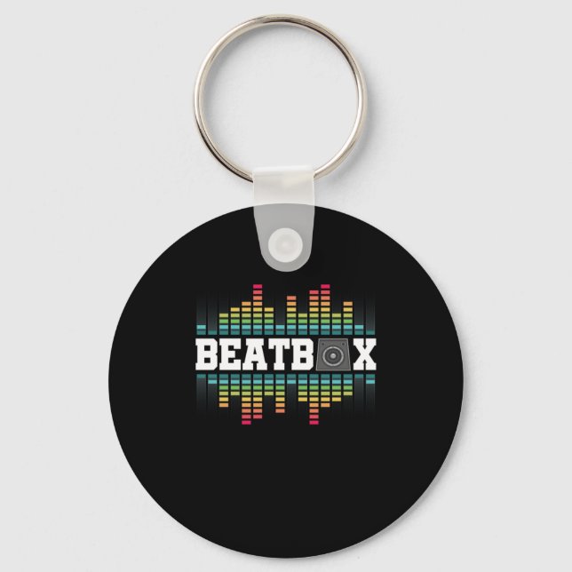 Beatbox Hiphop Sound Beatboxer Rap Music DJ Gift Keychain (Front)