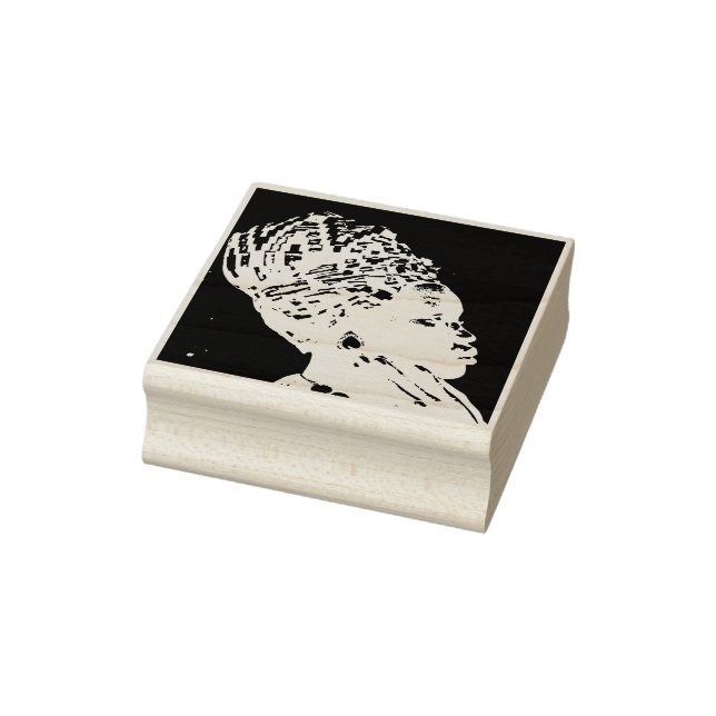 Beatiful African Woman Rubber Stamp (Stamp)