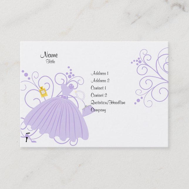 Beatiful, Beautiful Dress Business Card (Front)