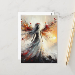 Beatiful Fairy on the mountain fantasy Postcard