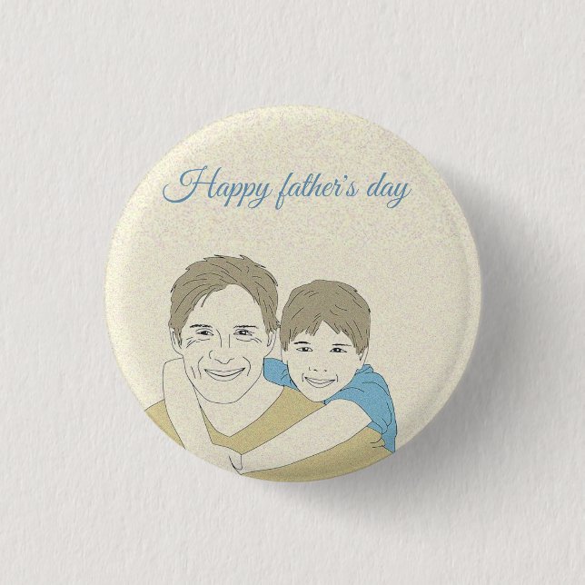Beatiful Happy Father's day   1 Inch Round Button (Front)