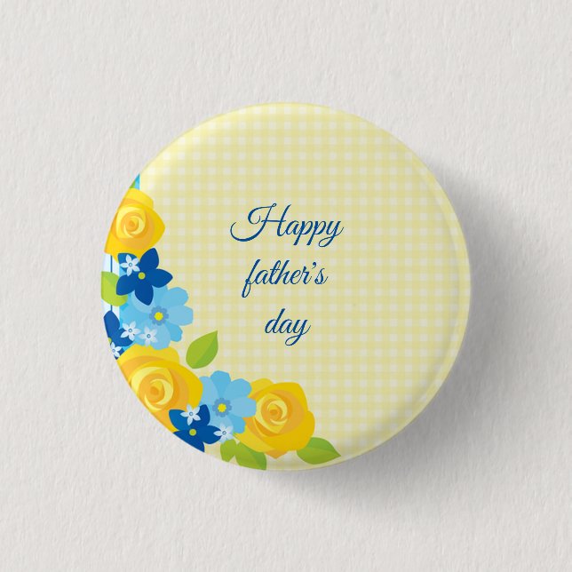 Beatiful Happy Father's day   1 Inch Round Button (Front)