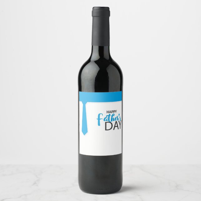 Beatiful Happy Father's day   Wine Label (Front)