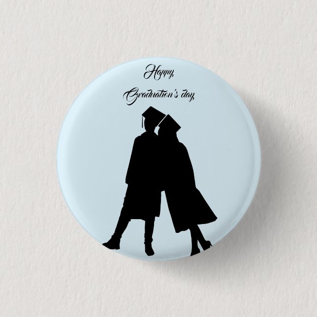 Beatiful Happy Graduations day 1 Inch Round Button (Front)