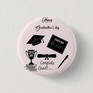 Beatiful Happy Graduations day 1 Inch Round Button