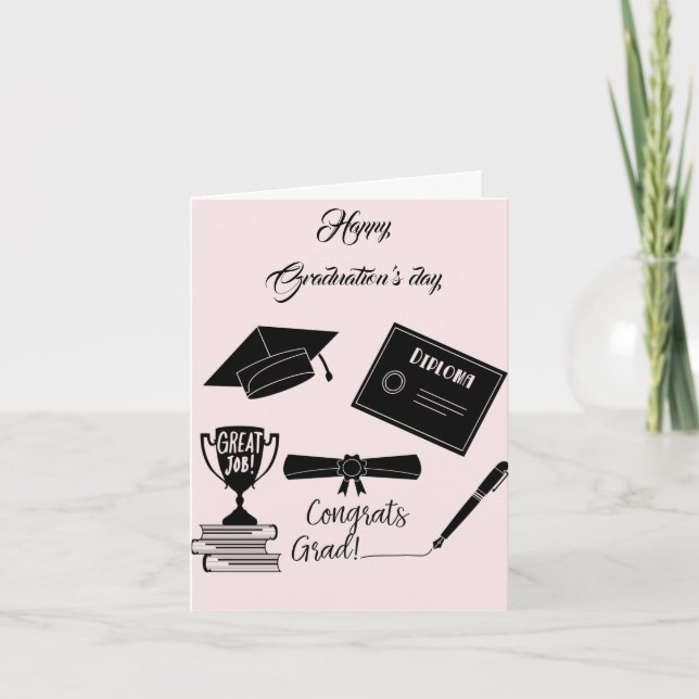 Beatiful Happy Graduations day Announcement (Front)