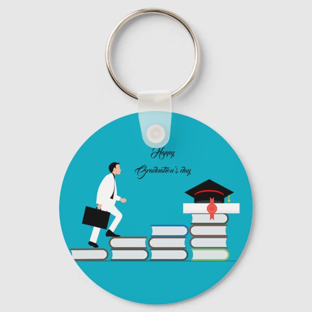 Beatiful Happy Graduations day  Keychain (Front)