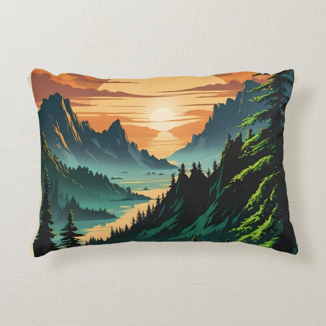 Beatiful sunset accent pillow (Front)