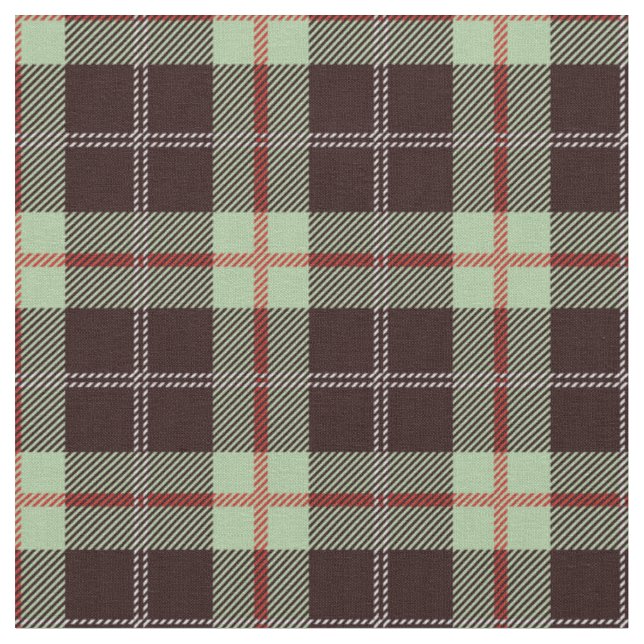 Beatiful trendy cute tartan pattern scottish brown fabric (Close Up)