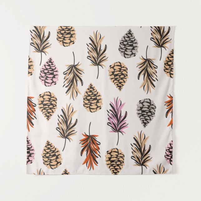 Beatiful vintage Seamless colour autumn elements o Tapestry (Front)