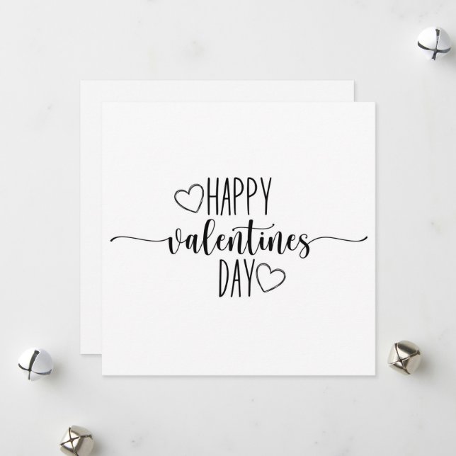 Beatifull minimalist editable valentine card (Front/Back In Situ)