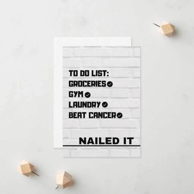 Beating Cancer Card (Front/Back In Situ)