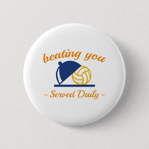 Beating You In Volleyball 2 Inch Round Button
