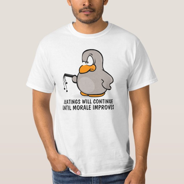 Beatings will continue, Funny Boss T-shirts (Front)