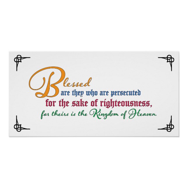 Beatitude: Blessed are the persecuted Poster (Front)
